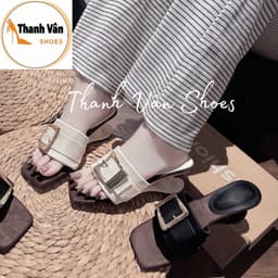 Cao gót bản ngang quai khoá cao 5 phân 2 màu _Thanh Vân Shoes(G0346) 1