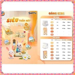 Tã bỉm SUPDRY CAM ULTRA cao cấp quần dán full size mềm mỏng thấm hút tốt 2