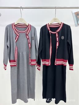 <Đầm Bầu Quynhanhhoue> (Qc) Set váy len cdg huy hiệu Qc51120 5