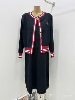 <Đầm Bầu Quynhanhhoue> (Qc) Set váy len cdg huy hiệu Qc51120 6
