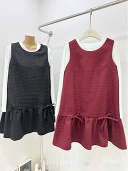 <Đầm Bầu Quynhanhhoue> (NH CLOTHING)Váy suông Set váy bi chân đính nơ M11984 sm 3