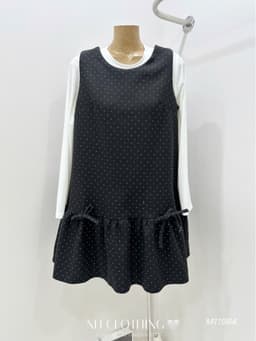 <Đầm Bầu Quynhanhhoue> (NH CLOTHING)Váy suông Set váy bi chân đính nơ M11984 sm 5