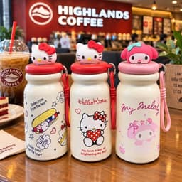 Bình giữ nhiệt hoạt hình 480mL cao cấp - có lõi lọc trà, thiết kế dễ thương giữ nhiệt tốt 3