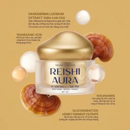 Kem Nám Linh Chi Hỗ Trợ Dưỡng Trắng, Mờ Nám Sạm Reishi Aura - Dành Cho Nam và Nữ (10g) 2