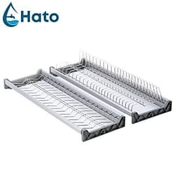 Giá Đựng Bát Đĩa Cố Định HATO Inox 304 Cao Cấp Chống Gỉ, Kệ Đựng Bát Đĩa Nhà Bếp Chắc Chắn Và Sáng Bóng 6