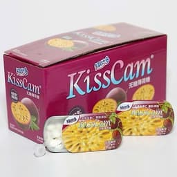 Hộp 20c Kẹo Ngậm Trái Cây Không Đường Hộp Sắt Kiss Cam Hộp Thiếc 12gr 3