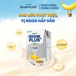 Sữa Pha Sẵn Nutifood Sweden GrowPLUS+ Vị Chuối Sữa 110ml – Thùng 24 Hộp Chính Hãng | Hỗ Trợ Phát Triển Chiều Cao cho bé 7