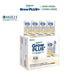 Sữa Pha Sẵn Nutifood Sweden GrowPLUS+ Vị Chuối Sữa 110ml – Thùng 24 Hộp Chính Hãng | Hỗ Trợ Phát Triển Chiều Cao cho bé 8