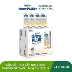Sữa Pha Sẵn Nutifood Sweden GrowPLUS+ Vị Chuối Sữa 110ml – Thùng 24 Hộp Chính Hãng | Hỗ Trợ Phát Triển Chiều Cao cho bé 2