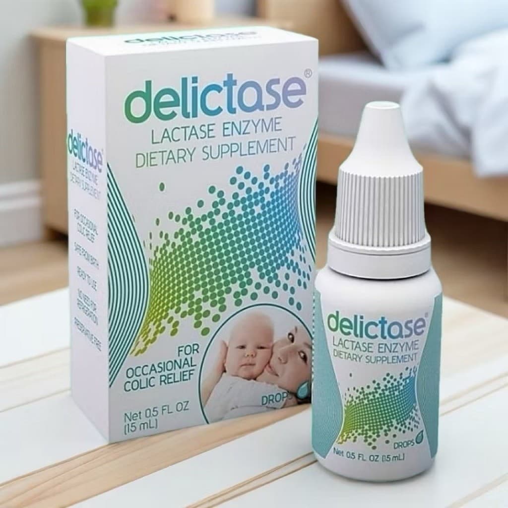 Men tiêu hóa Delictase Lactase Enzym 15ml, hỗ trợ ngừa tiêu chảy, nôn trớ, hấp thụ kém do bất dung nạp đường Lactose