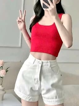 Quần Short Jean Nữ Bacsic Lưng Cao , Form Chữ A Tôn Dáng , Năng Động Cho Mùa Hè 7