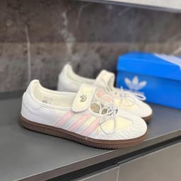 [HÀNG SẴN - SC] Giày thể thao nữ Sam.ba Ja_ne màu hồng trắng pastel - giày búp bê ballet xinh, đế nâu vintage dễ phối đồ 5