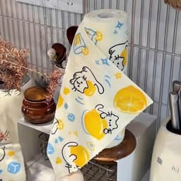 Cuộn Lau Bếp Đa Năng Siêu Thấm Hút Tái Sử Dụng Khăn Lau Kháng Khuẩn Chống Dầu Không Xơ Vải hoạ tiết NHÀ TH 4
