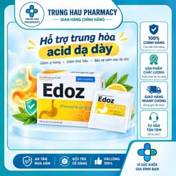 Bột Sủi Edoz Hộp 24 gói -  Hỗ Trợ Giảm Đầy Hơi Khó Tiêu, Trung Hoà Axit Dạ Dày, Rối Loạn Tiêu Hoá 1