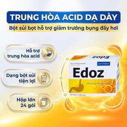 Bột Sủi Edoz Hộp 24 gói -  Hỗ Trợ Giảm Đầy Hơi Khó Tiêu, Trung Hoà Axit Dạ Dày, Rối Loạn Tiêu Hoá 7