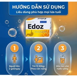 Bột Sủi Edoz Hộp 24 gói -  Hỗ Trợ Giảm Đầy Hơi Khó Tiêu, Trung Hoà Axit Dạ Dày, Rối Loạn Tiêu Hoá 4
