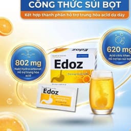 Bột Sủi Edoz Hộp 24 gói -  Hỗ Trợ Giảm Đầy Hơi Khó Tiêu, Trung Hoà Axit Dạ Dày, Rối Loạn Tiêu Hoá 6