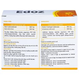 Bột Sủi Edoz Hộp 24 gói -  Hỗ Trợ Giảm Đầy Hơi Khó Tiêu, Trung Hoà Axit Dạ Dày, Rối Loạn Tiêu Hoá 3