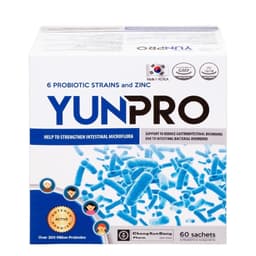 Men vi sinh Yunpro - Cân bằng vi sinh, bảo vệ hệ tiêu hoá Hộp 60 gói 3