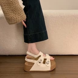 Sandal Đế Cao 5p năng động Da Pu mềm dễ mang| Sandal Học Sinh 3