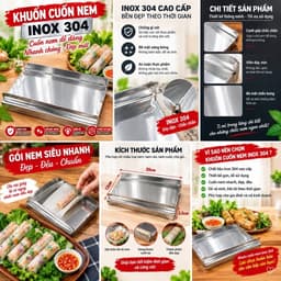 KHUÔN CUỐN NEM INOX 304 Cao Cấp 5