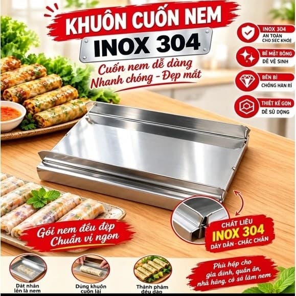 KHUÔN CUỐN NEM INOX 304 Cao Cấp