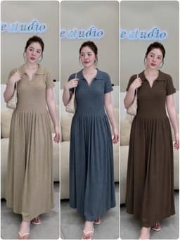 <Đầm Bầu Quynhanhhoue> (QC) Váy len cổ V Qc0600 freesize 1