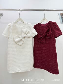 <Đầm Bầu Quynhanhhoue> (NH CLOTHING)Váy suông váy dạ nơ ngực M11988 sm 7