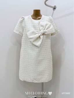 <Đầm Bầu Quynhanhhoue> (NH CLOTHING)Váy suông váy dạ nơ ngực M11988 sm 9