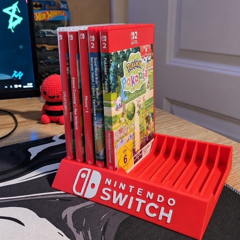 Kệ Đựng Hộp Game Nintendo Switch 1/2 12 Khe, Giá Đỡ Game Để Bàn In 3D