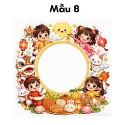 Sét phôi kẹo cầm tay trung thu , sinh nhật , tết … , set gồm phôi giấy , nắp cầu , que cầm ( KHÔNG KÈM KẸO ) 9