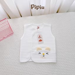 Combo 2-3 Áo Gile PiPiu Xốp Nỉ Tai Thỏ Trần Bông Mỏng Giữ Ấm Mùa Thu Đông Cho Bé Sơ Sinh 0–9 Tháng 7