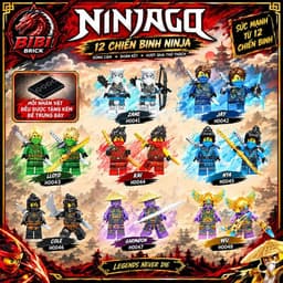 [IN LƯNG]Đồ Chơi Mô Hình Lắp Ghép Ninjago Trang Phục Rừng-Minifigures Ninjago The Island 1