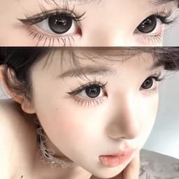 [CÓ CẬN] Kính Áp Tròng BEAR COW Mẫu Xám Đen Boba Milk Tea 14.5mm Ngọt Ngào Lens 6 Tháng 0.0-6.0 9