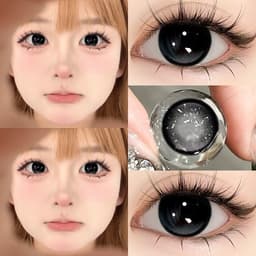 [CÓ CẬN] Kính Áp Tròng BEAR COW Mẫu Xám Đen Boba Milk Tea 14.5mm Ngọt Ngào Lens 6 Tháng 0.0-6.0 1