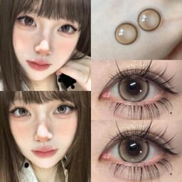 [CÓ CẬN] Kính Áp Tròng BEAR COW Màu Nâu Tây Coffee Cat Eyes 14.2mm Lens 6 Tháng 9