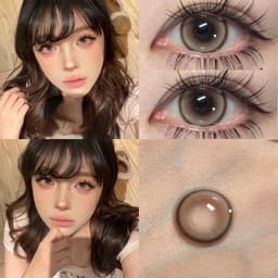 [CÓ CẬN] Kính Áp Tròng BEAR COW Màu Nâu Tây Coffee Cat Eyes 14.2mm Lens 6 Tháng 8