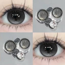 [CÓ CẬN] Kính Áp Tròng BEAR COW Màu Xám Ice Sugar Tears 14.2mm Xám Filter Lens 6 Tháng 8