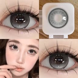 [CÓ CẬN] Kính Áp Tròng BEAR COW Màu Xám Ice Sugar Tears 14.2mm Xám Filter Lens 6 Tháng 7