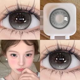 [CÓ CẬN] Kính Áp Tròng BEAR COW Màu Xám Ice Sugar Tears 14.2mm Xám Filter Lens 6 Tháng 6