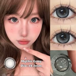 [CÓ CẬN] Kính Áp Tròng BEAR COW Màu Xám Mythic Gray 14.2mm Xám Nổi Bật Lens 6 Tháng 5