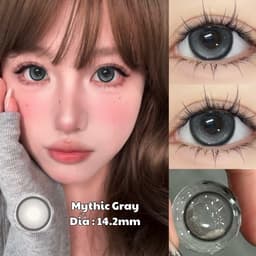 [CÓ CẬN] Kính Áp Tròng BEAR COW Màu Xám Mythic Gray 14.2mm Xám Nổi Bật Lens 6 Tháng 4