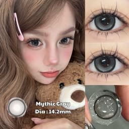 [CÓ CẬN] Kính Áp Tròng BEAR COW Màu Xám Mythic Gray 14.2mm Xám Nổi Bật Lens 6 Tháng 2