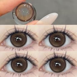 [CÓ CẬN] Kính Áp Tròng BEAR COW Mẫu Honey Tea Brown Nâu Mật Ong Giãn 14.2mm Lens 6 Tháng 8