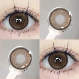 [CÓ CẬN] Kính Áp Tròng BEAR COW Mẫu Honey Tea Brown Nâu Mật Ong Giãn 14.2mm Lens 6 Tháng 9