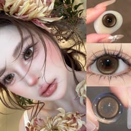 [CÓ CẬN] Kính Áp Tròng BEAR COW Mẫu Honey Tea Brown Nâu Mật Ong Giãn 14.2mm Lens 6 Tháng 4