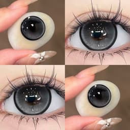 [CÓ CẬN] Kính Áp Tròng BEAR COW Mẫu Crunch Gray Xám Giãn Tròng 14.5mm Lens 6 Tháng 5