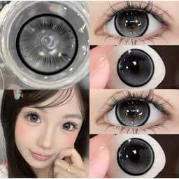 [CÓ CẬN] Kính Áp Tròng BEAR COW Mẫu Crunch Gray Xám Giãn Tròng 14.5mm Lens 6 Tháng 8