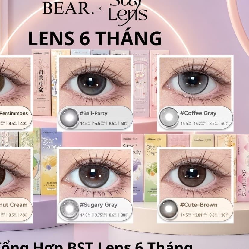[6 THÁNG 0 ĐỘ] Kính Áp Tròng Star Lens Tổng Hợp Các Mẫu Lens Đeo 6 Tháng 0 Độ Đa Dạng