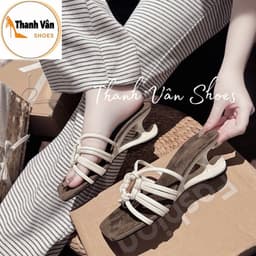 Cao gót xuồng quai dây sợi phối khoá bản cao 5 phân_Thanh Vân Shoes (X0188) 7